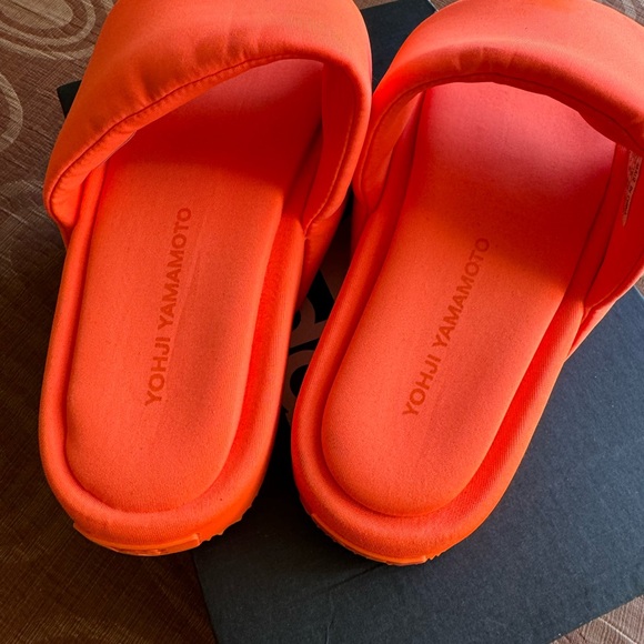 Adidas Yohji Yamamoto Y3 solar orange slides M 6 W 7